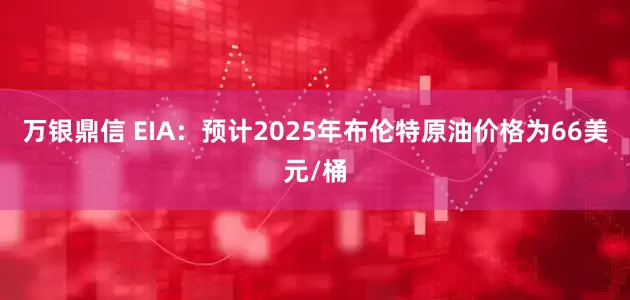 万银鼎信 EIA：预计2025年布伦特原油价格为66美元/桶