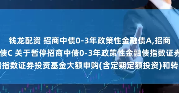 钱龙配资 招商中债0-3年政策性金融债A,招商中债0-3年政策性金融债C 关于暂停招商中债0-3年政策性金融债指数证券投资基金大额申购(含定期定额投资)和转换转入业务的公告
